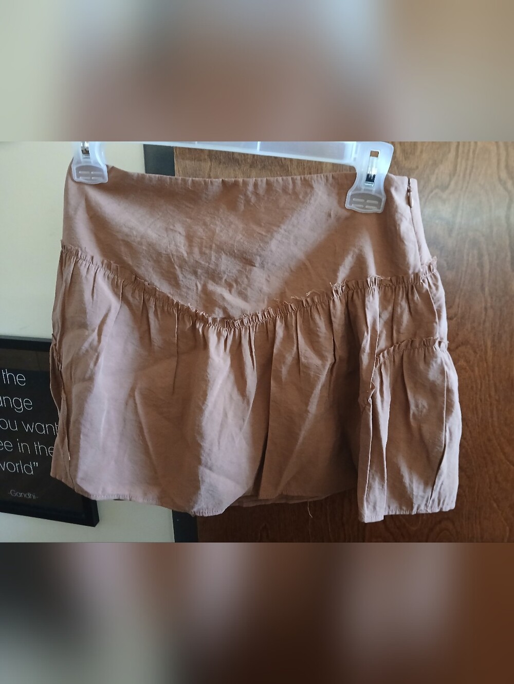 NWOT w/ flaw/ ZARA brown mini skirt